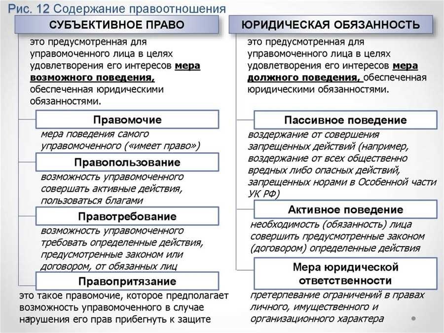 Субъективные права и обязанности сторон основные аспекты и утверждения