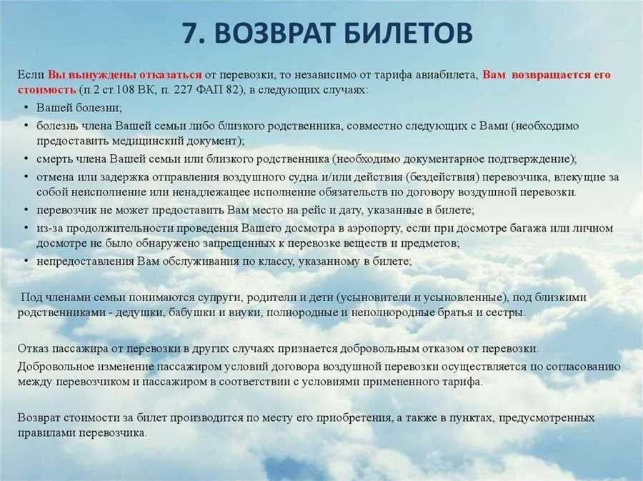 Возврат билетов на самолет условия и возможности гарантированно комфортная ситуация